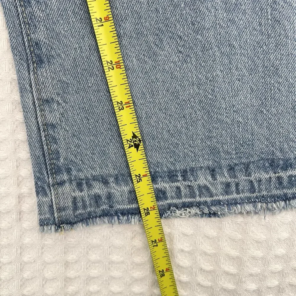 Old Navy Girls 10 High Rise Baggy Wide Leg Jeans NWT Ripped Raw Hem